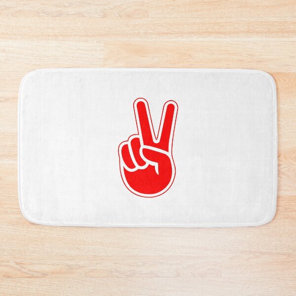 Item preview, Red Retro Peace Sign Hand Design designed and sold by pattern-archive.