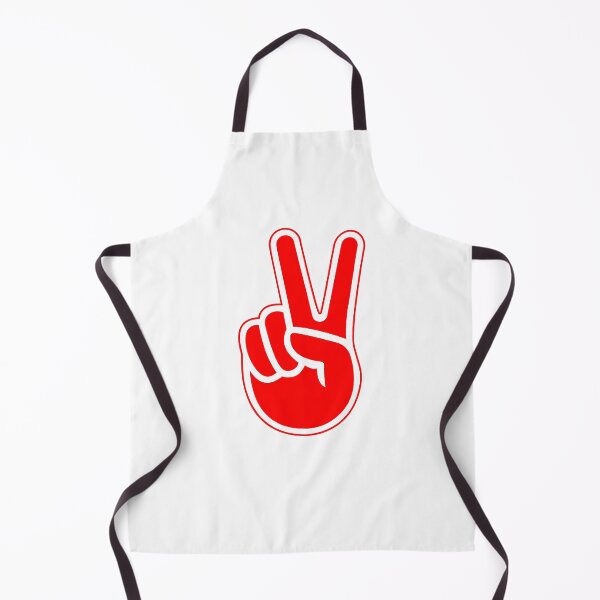 Item preview, Red Retro Peace Sign Hand Design designed and sold by pattern-archive.
