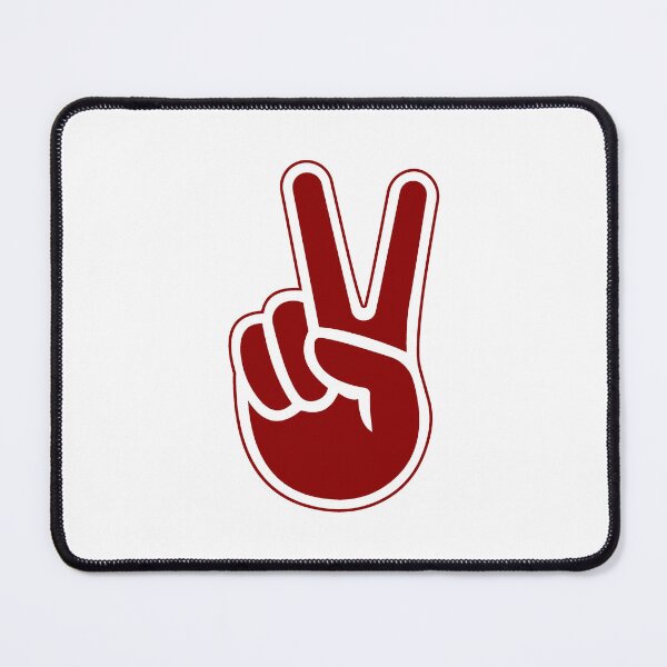 Item preview, Dark Red Retro Peace Sign Hand Design designed and sold by pattern-archive.