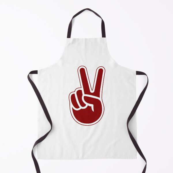 Item preview, Dark Red Retro Peace Sign Hand Design designed and sold by pattern-archive.