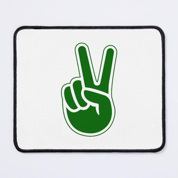 Item preview, Dark Green Retro Peace Sign Hand Design designed and sold by pattern-archive.