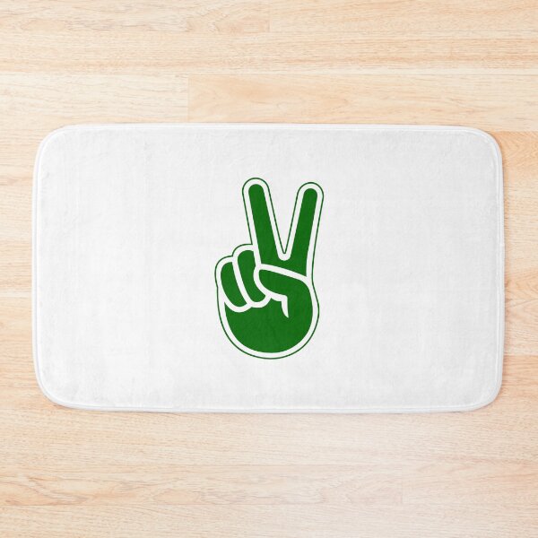 Item preview, Dark Green Retro Peace Sign Hand Design designed and sold by pattern-archive.