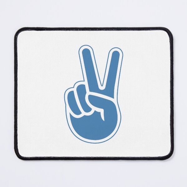 Item preview, Steel Blue Retro Peace Sign Hand Design designed and sold by pattern-archive.