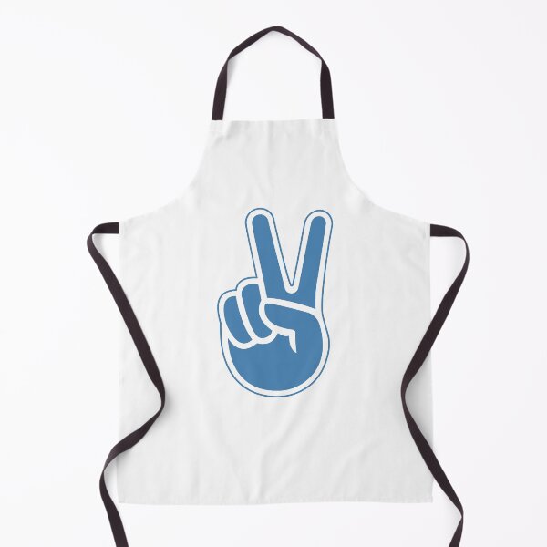 Item preview, Steel Blue Retro Peace Sign Hand Design designed and sold by pattern-archive.