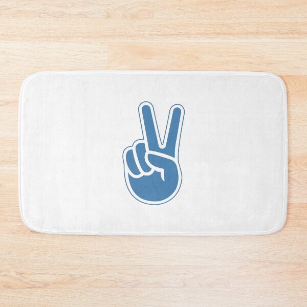 Item preview, Steel Blue Retro Peace Sign Hand Design designed and sold by pattern-archive.