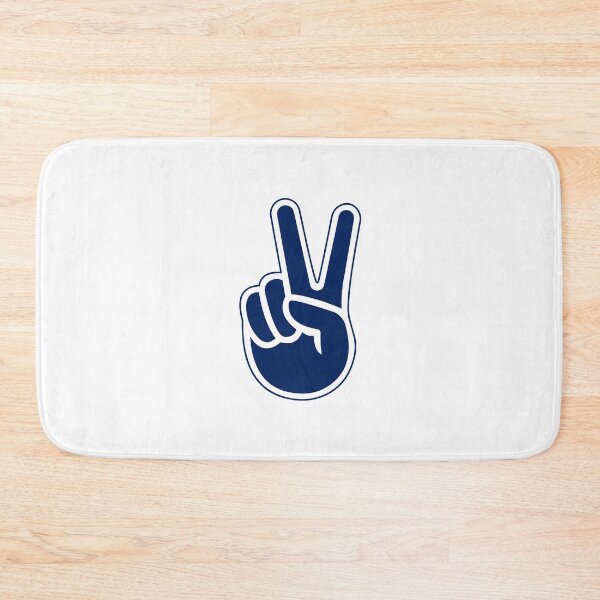 Item preview, Navy Blue Retro Peace Sign Hand Design designed and sold by pattern-archive.