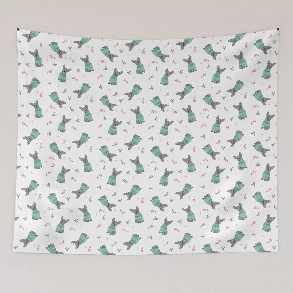 Item preview, Cute Watercolor French Bulldog Winter Sweater White Pattern designed and sold by svitlaarty.