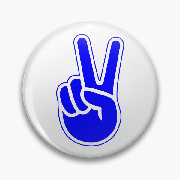 Item preview, Blue Retro Peace Sign Hand Design designed and sold by pattern-archive.