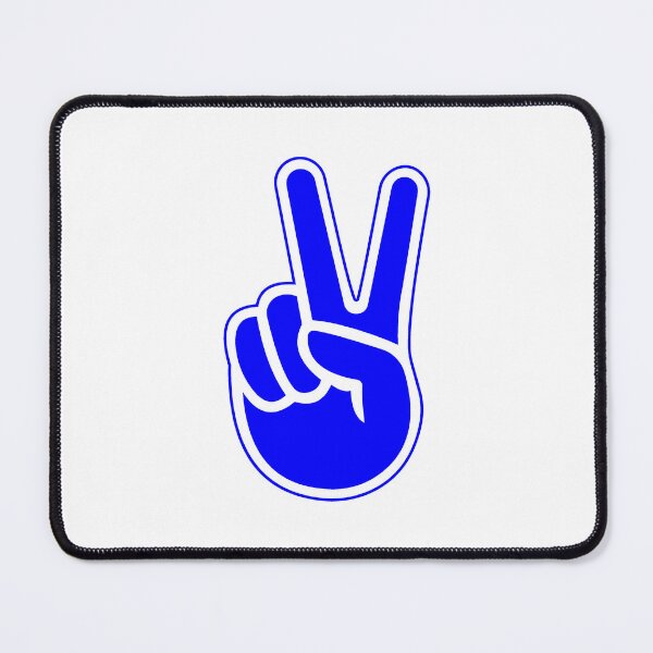 Item preview, Blue Retro Peace Sign Hand Design designed and sold by pattern-archive.