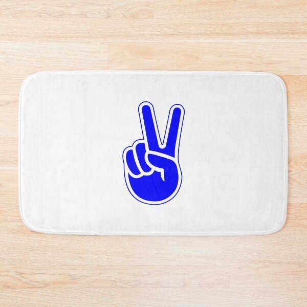 Item preview, Blue Retro Peace Sign Hand Design designed and sold by pattern-archive.