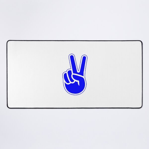 Item preview, Blue Retro Peace Sign Hand Design designed and sold by pattern-archive.