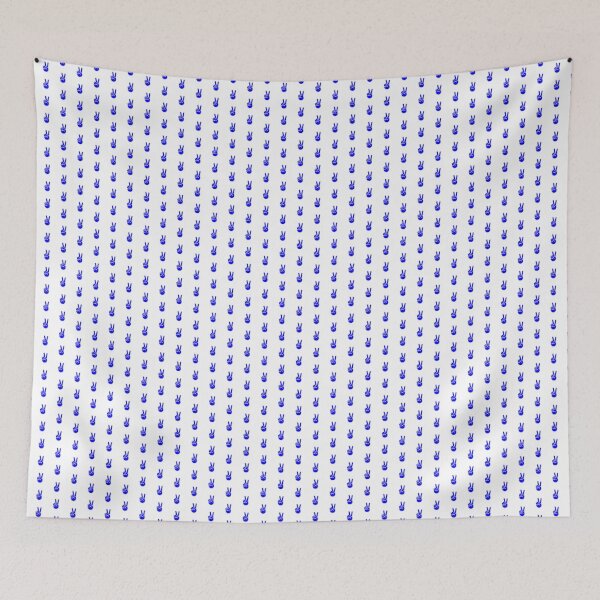 Item preview, Blue Retro Peace Sign Hand Design designed and sold by pattern-archive.