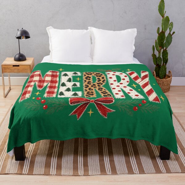 Item preview, Merry Christmas, Buffalo Plaid Holiday, Distressed Xmas, Polka Dot Christmas, Festive Winter Gift designed and sold by Quiajia.