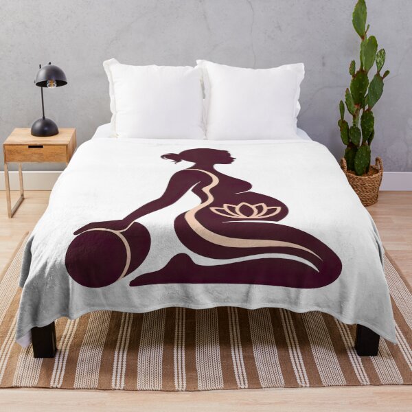 Item preview, Plum Silhouette Beige Lotus Cushion Piece designed and sold by 108stillness.