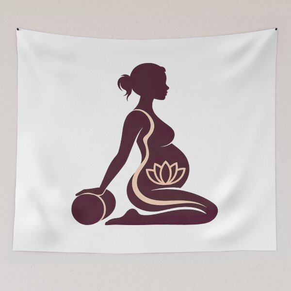 Item preview, Plum Silhouette Beige Lotus Cushion Piece designed and sold by 108stillness.