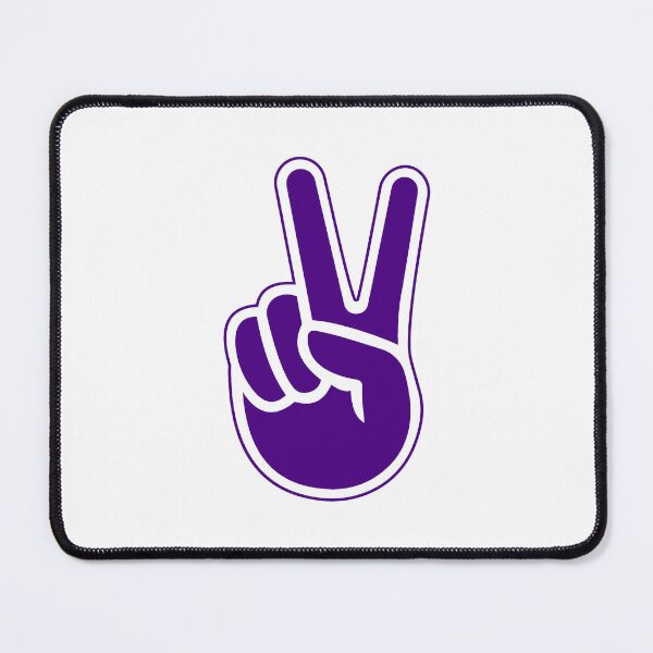 Item preview, Dark Purple Retro Peace Sign Hand Design designed and sold by pattern-archive.
