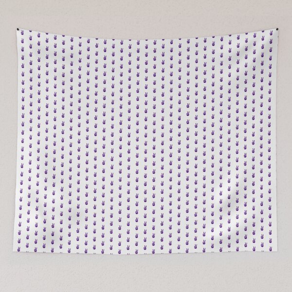 Item preview, Dark Purple Retro Peace Sign Hand Design designed and sold by pattern-archive.