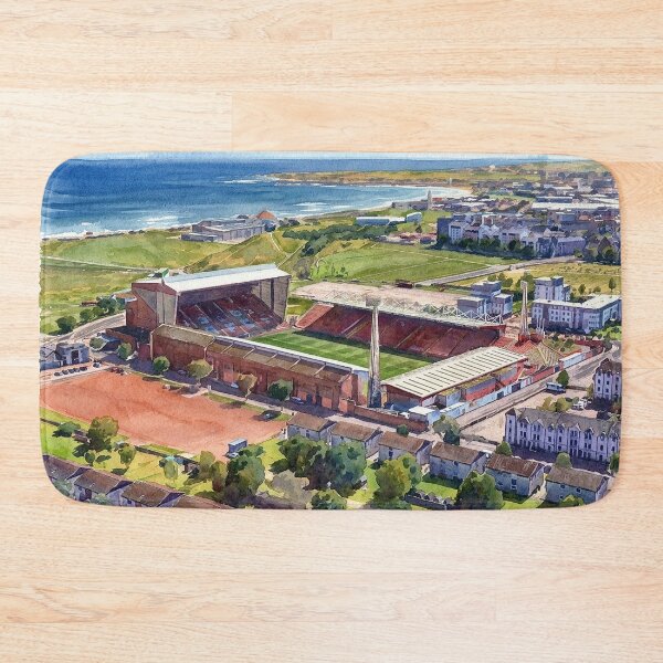 Item preview, Historic Pittodrie Stadium, Aberdeen Aerial Watercolour designed and sold by ArtworkNorth.