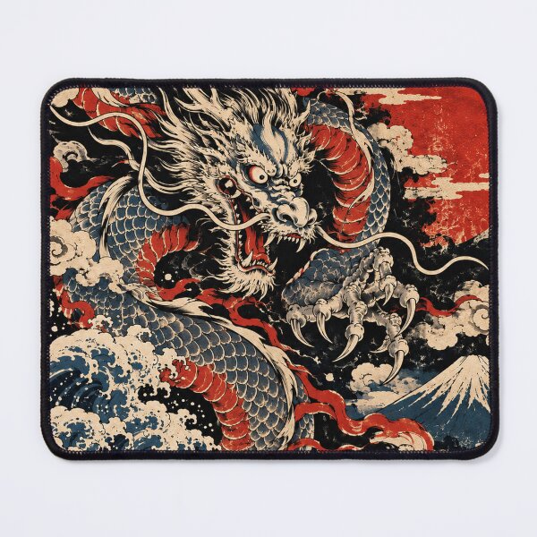 Item preview, Japanese Dragon Rising From the Waves designed and sold by RetroPop23.