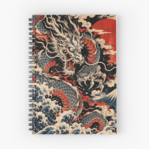 Item preview, Japanese Dragon Rising From the Waves designed and sold by RetroPop23.
