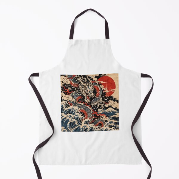 Item preview, Japanese Dragon Rising From the Waves designed and sold by RetroPop23.