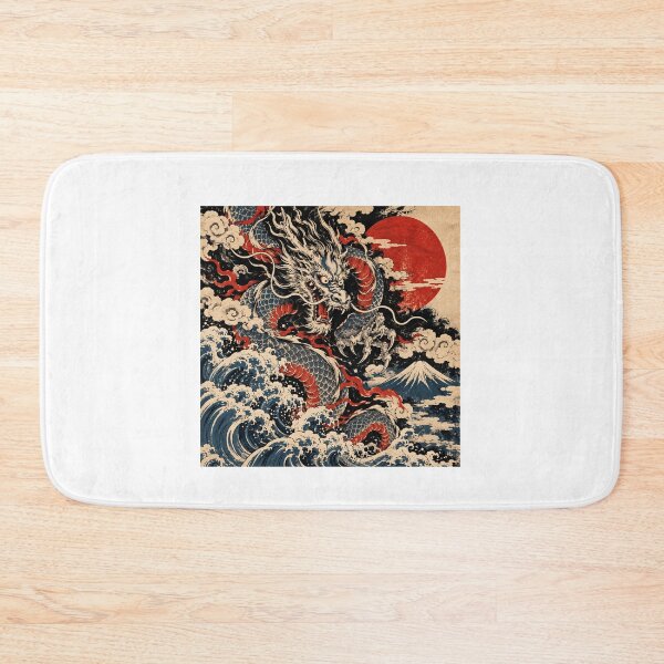Item preview, Japanese Dragon Rising From the Waves designed and sold by RetroPop23.