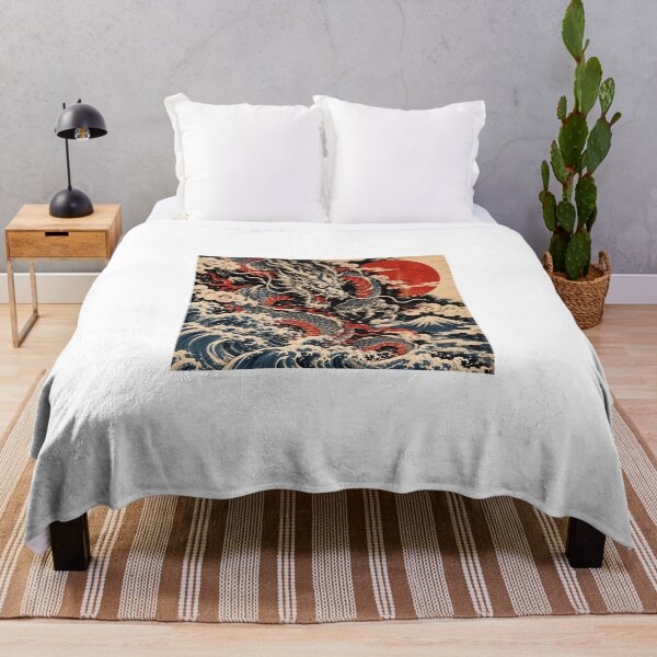 Item preview, Japanese Dragon Rising From the Waves designed and sold by RetroPop23.