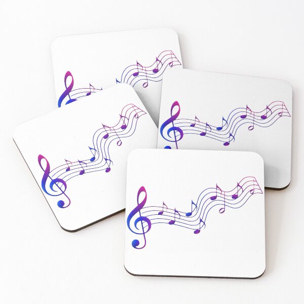 Item preview, Treble Clef Music Notes Wavy Staff Design | Elegant Musician Gift | Classical Music Lover Art designed and sold by StyxIND.