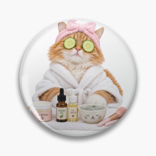 Item preview, Cute Cat Spa Day Bathrobe Cucumber Eyes Funny Pet Beauty Lover Gift designed and sold by cats-dogs1.