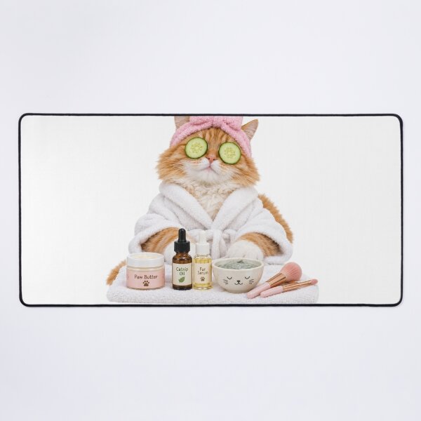 Item preview, Cute Cat Spa Day Bathrobe Cucumber Eyes Funny Pet Beauty Lover Gift designed and sold by cats-dogs1.