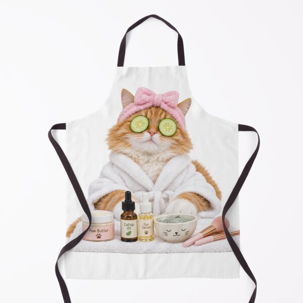 Item preview, Cute Cat Spa Day Bathrobe Cucumber Eyes Funny Pet Beauty Lover Gift designed and sold by cats-dogs1.
