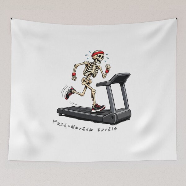 Item preview, Post Mortem Cardio Funny Skeleton Running Workout designed and sold by Addy77shop.