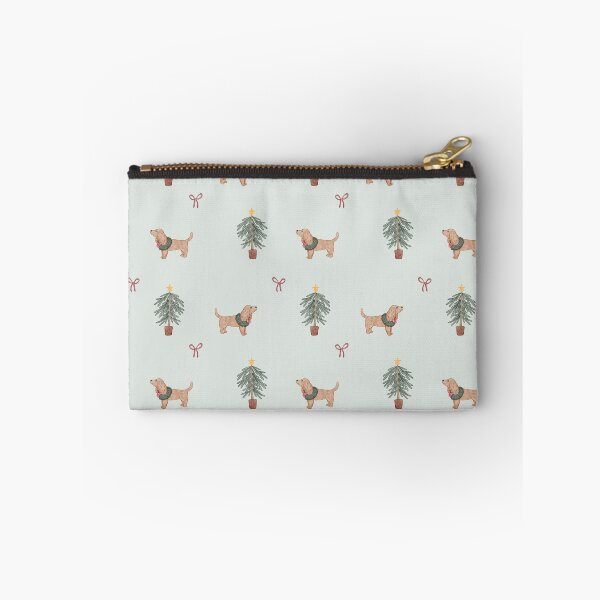 Item preview, Cute Watercolor Dachshund Christmas Tree Mint Pattern designed and sold by svitlaarty.