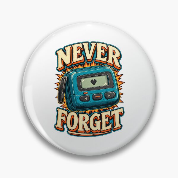 Item preview, Never Forget Retro Pager Heart designed and sold by NorthbornSupply.