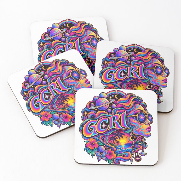 Item preview, GCR1 Cosmic Psychedelic Profile – Neon Galaxy Woman | Surreal Space Art designed and sold by GCR1.