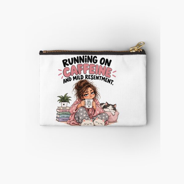 Item preview, Running on Caffeine and Mild Resentment – Funny Adult Humor Shirt designed and sold by MotylekAnia.