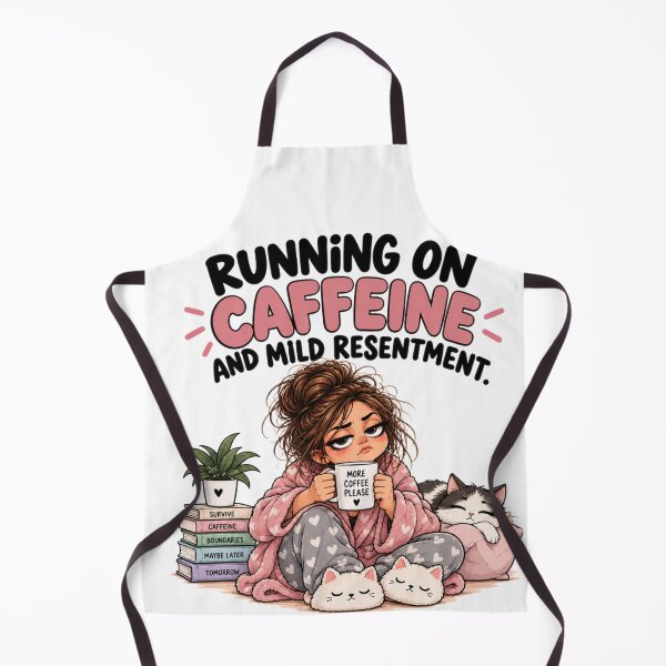 Item preview, Running on Caffeine and Mild Resentment – Funny Adult Humor Shirt designed and sold by MotylekAnia.