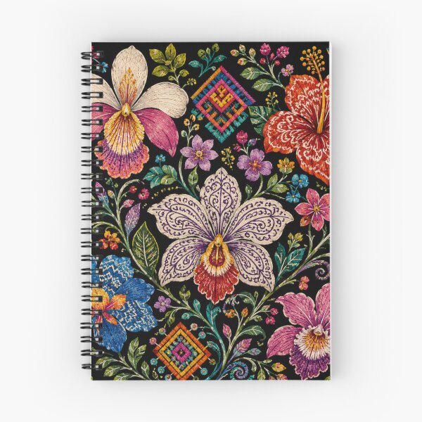 Item preview, Panamanian Folk Flowers – Guna Mola Inspired Tropical Floral Design designed and sold by MarekoraStudio.