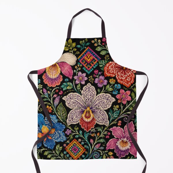 Item preview, Panamanian Folk Flowers – Guna Mola Inspired Tropical Floral Design designed and sold by MarekoraStudio.