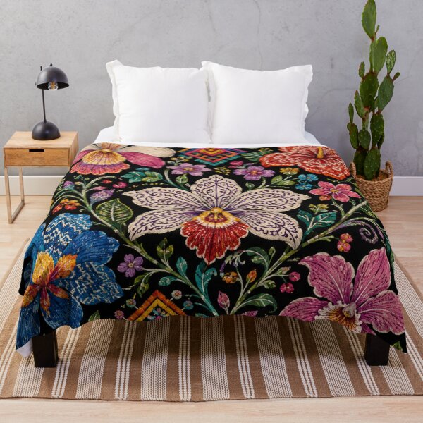 Artikelvorschau, Panamaische Volksblumen – Tropisches Blumendesign inspiriert von Guna Mola entworfen und verkauft von MarekoraStudio.