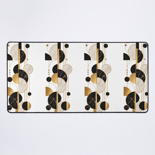Item preview, Geometric Circles golden and black colour marble pattern designed and sold by SABEHAT.