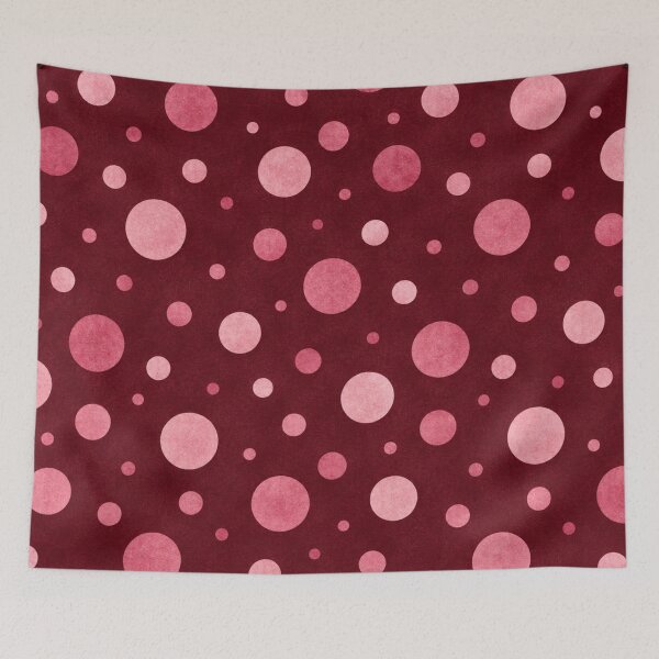 Item preview, Large pink polka dots on burgundy designed and sold by Nolan6.