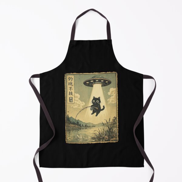 Item preview, Vintage Cat Fishing UFO Abduction Japanese  designed and sold by charoen-design.