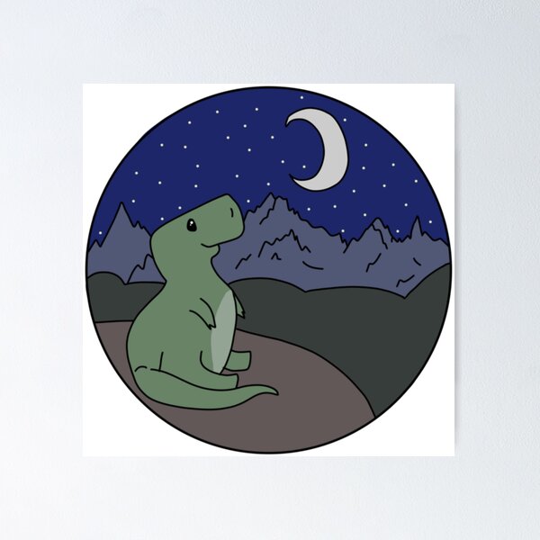 Item preview, Little Dinosaur Loves the Stars designed and sold by burritobrart.