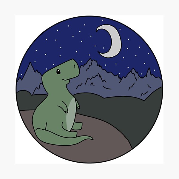 Item preview, Little Dinosaur Loves the Stars designed and sold by burritobrart.