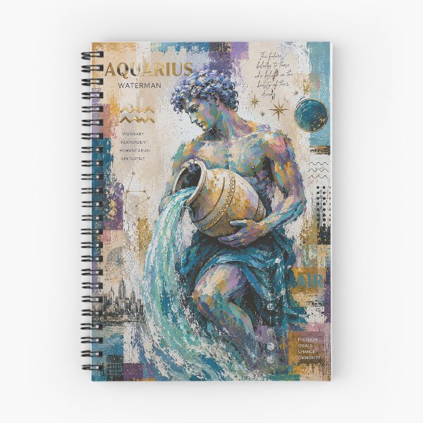 Item preview, Aquarius Zodiac Painting – Cosmic Water Bearer Art designed and sold by GalleryKauffeld.