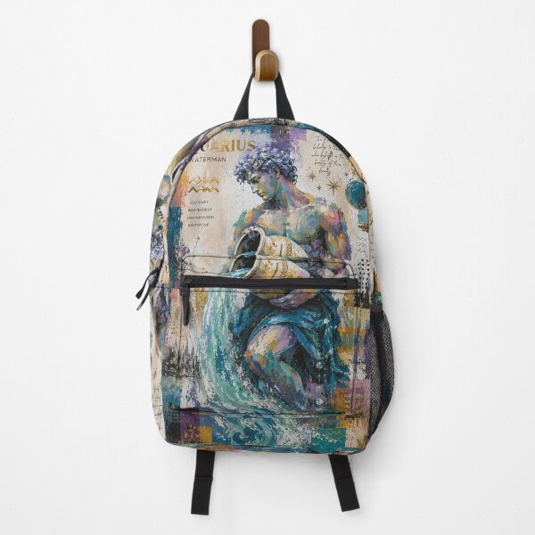 Item preview, Aquarius Zodiac Painting – Cosmic Water Bearer Art designed and sold by GalleryKauffeld.