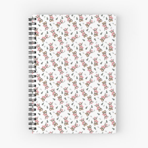 Item preview, Cute Watercolor Chihuahua Pink Scarf Christmas White Pattern designed and sold by svitlaarty.