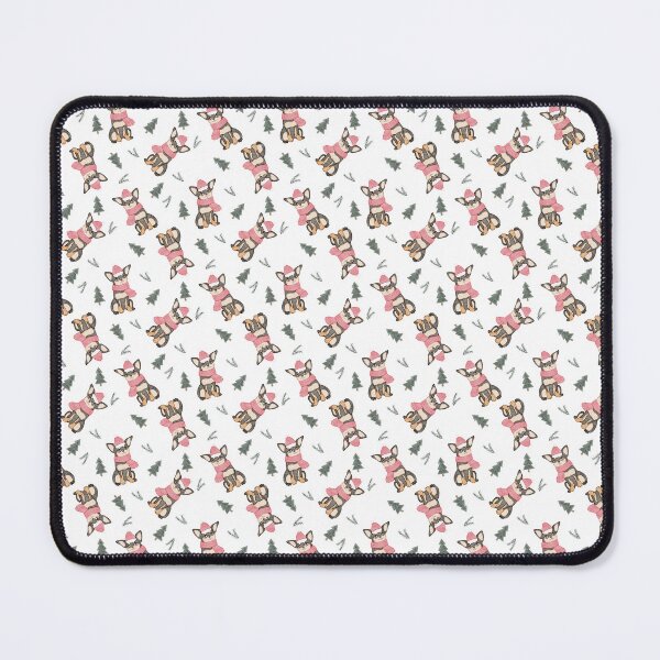 Item preview, Cute Watercolor Chihuahua Pink Scarf Christmas White Pattern designed and sold by svitlaarty.