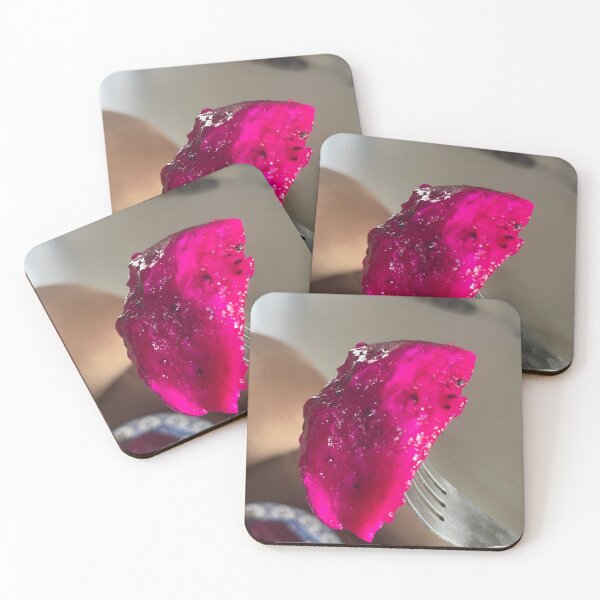 Item preview, A piece of dragonfruit in fork designed and sold by GerhanaBulbul.